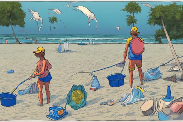 How to participate in beach cleanups while sailing